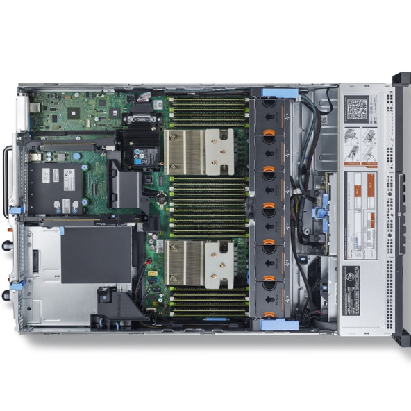 Dell Poweredge R730 8LFF 2x Xeon E5-2640v3 / 64GB / PERC H730 1GB / 2x1Gb+2x10Gb Base-T / 2x750W / IDrac8 Ent. / Rail kit / felújított szerver