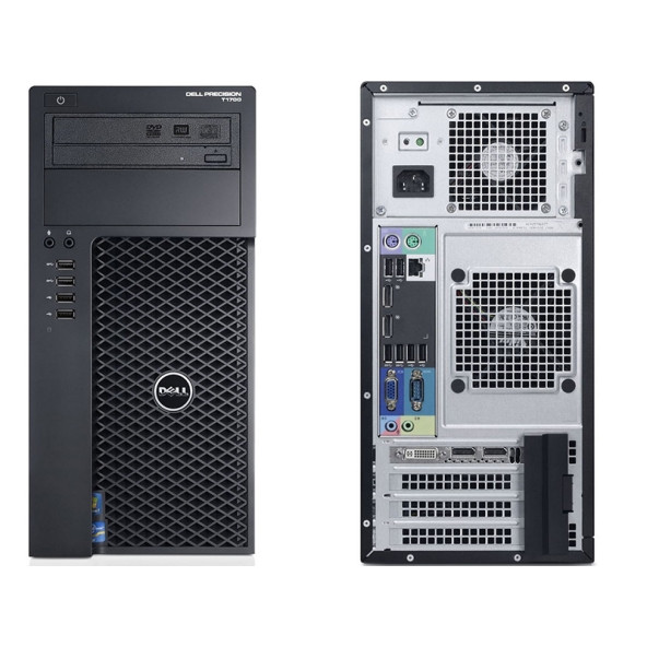 Dell Precision T1700 TWR Xeon E3-1240v3 / 8GB / 256GB SATA SSD / DVD / Nvidia Quadro K600 / felújított PC - workstation