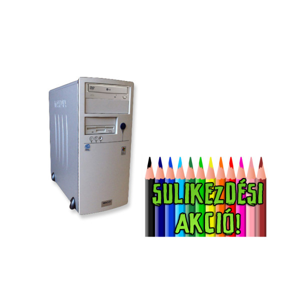 MAXDATA használt számítógép, Intel Pentium 4 2400 MHz / 512mb ram / 40gb HDD / Floppy / DVD rom