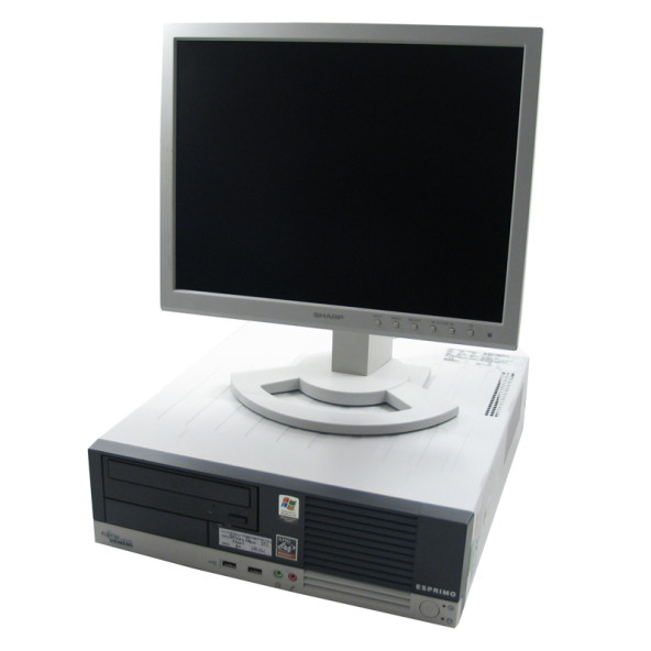 FUJITSU-SIEMENS ESPRIMO P5615 SFF AMD 3800+ / 512 MB RAM /  80 GB HDD / DVD / HASZNÁLT PC + 15" HASZNÁLT TFT MONITOR