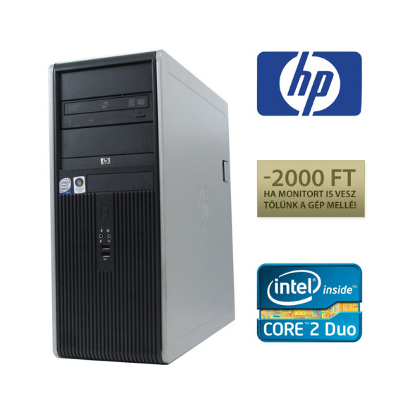 HP DC7800 / INTEL CORE2DUO E6550 / 2 GB DDR2 / 80 GB / HASZNÁLT PC