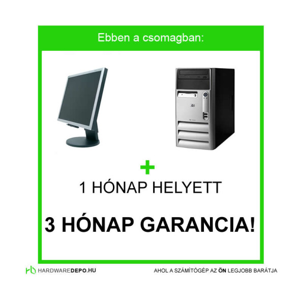 LEGOLCSÓBB: HP-COMPAQ DX2000 használt számítógép + NEC 17"-os használt TFT monitor