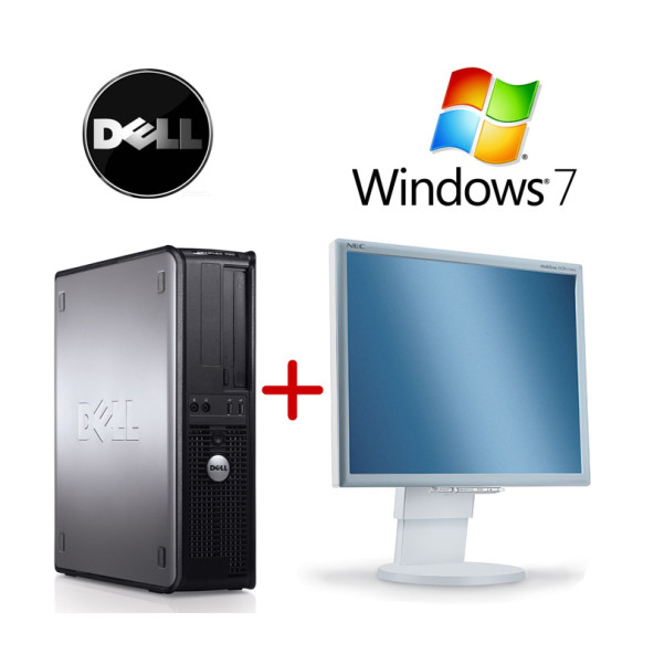 DELL 780D HASZNÁLT SZÁMÍTÓGÉP + 17" NEC HASZNÁLT TFT MONITOR + WINDOWS 7 OPERÁCIÓS RENDSZER