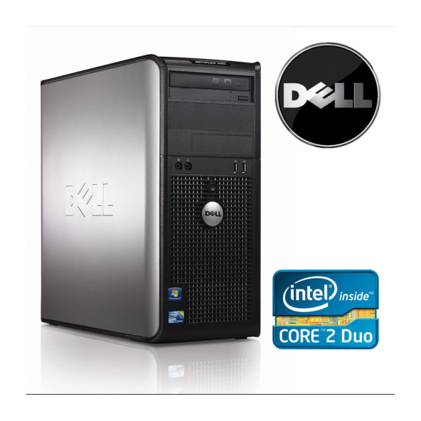 DELL 780 T / INTEL CORE2DUO E8400 / 4GB RAM / 250GB HDD / DVD / használt számítógép