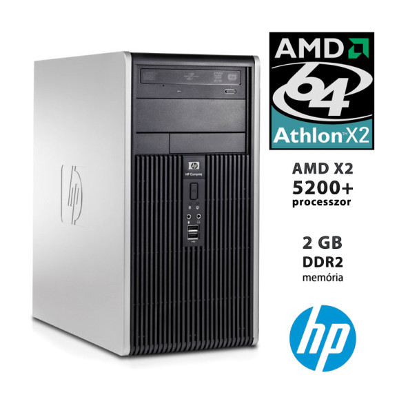 HP DC5750 / AMD X2 5200+ /  2 GB DDR2 / 80 GB / HASZNÁLT SZÁMÍTÓGÉP