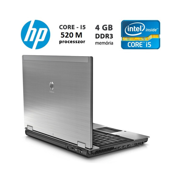 HP Elitebook 8440p Core i5 520M / 4GB / 320GB / DVDRW használt laptop / Magyar billentyűzet /