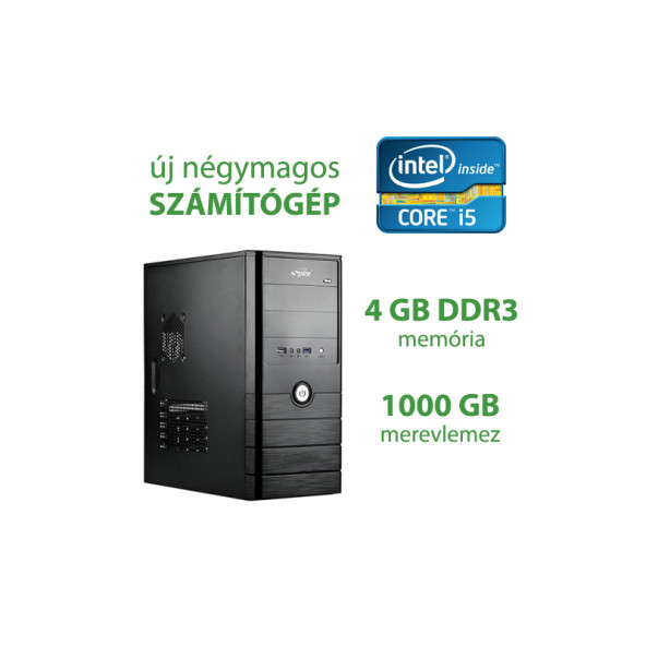 ÚJ NÉGYMAGOS SZÁMÍTÓGÉP / INTEL CORE I5-4440 / 4 GB RAM / 1000 GB HDD