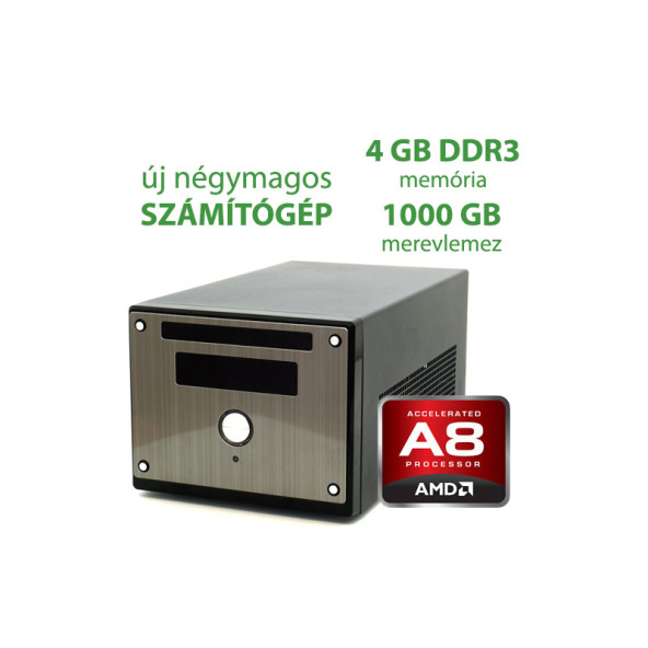 ÚJ AMD SZÁMÍTÓGÉP / AMD Quad Core A8-6500 / 4 GB RAM / 1000 GB HDD / AMD HD8570D