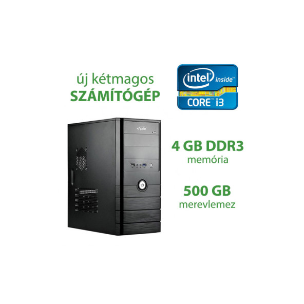 ÚJ NÉGYMAGOS SZÁMÍTÓGÉP / INTEL CORE I3-4150 / 4 GB RAM / 500 GB HDD