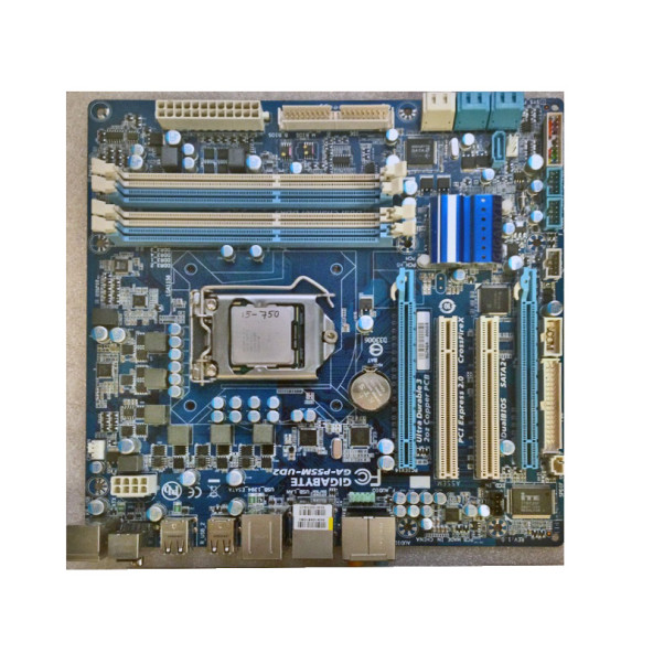 GIGABYTE GA- P55M-UD2 használt alaplap + Intel i5-750 processzor