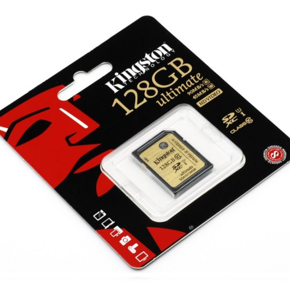 Kingston SDXC kártya 128GB 90 / 45 MB / s memóriakártya