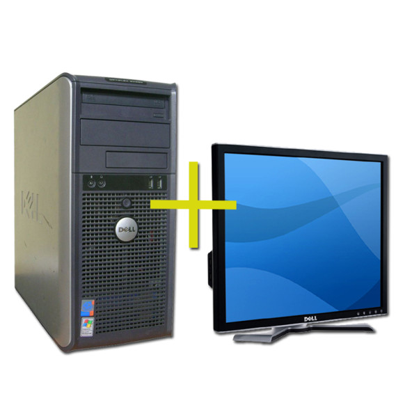 DELL OPTIPLEX GX620 HASZNÁLT PC + DELL 17" 1707FPT HASZNÁLT LCD MONITOR