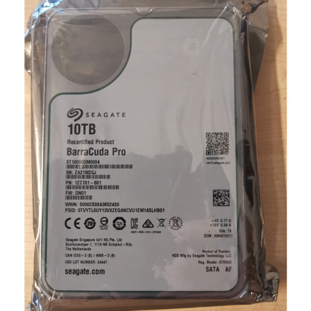 HDD Seagate Ironwolf Pro ST10000NE0004-FR 10TB 3.5" 7200 rpm SATA Factory Recertified