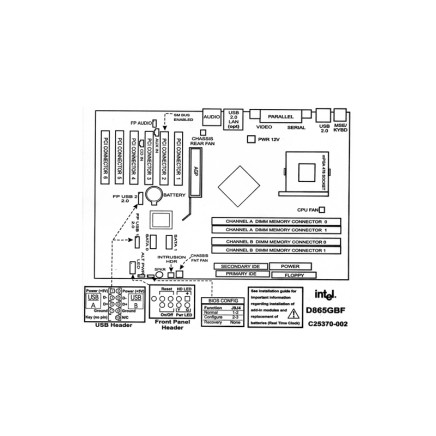 Intel D865GBF S478 Használt Alaplap