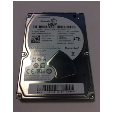 2TB LAPTOP HDD, HASZNÁLT MEREVLEMEZ GARANCIÁVAL 2,5&quot;